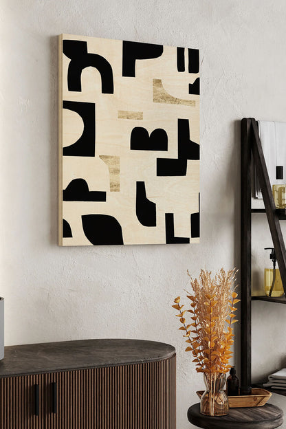 Missing Pieces II Wood Art Print - Oakavia