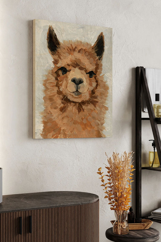 Sweetest Alpaca I Wood Art Print - Oakavia