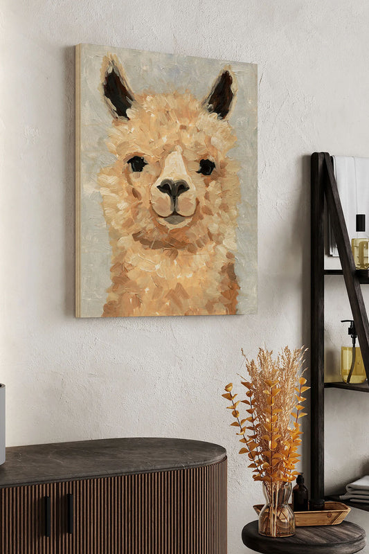 Sweetest Alpaca II Wood Art Print - Oakavia