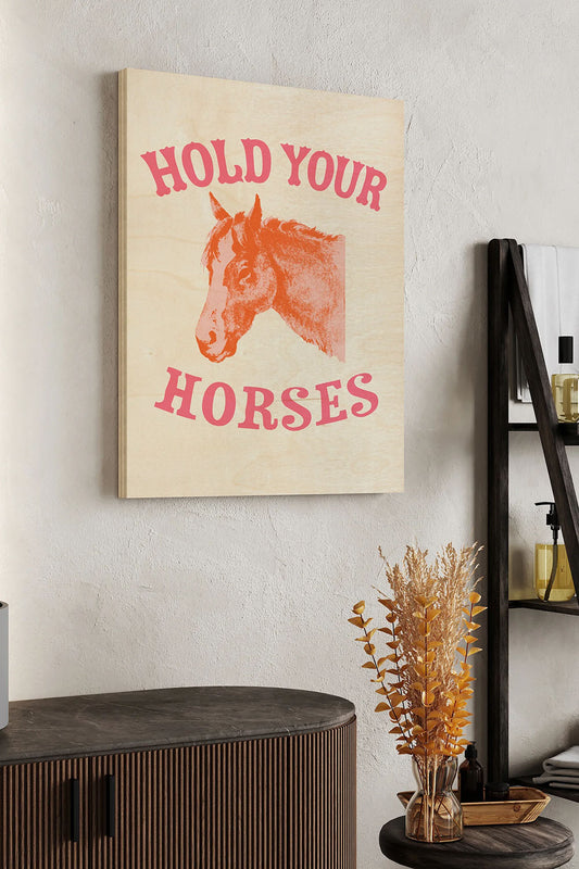 Howdy Cowgirl V Wood Art Print - Oakavia