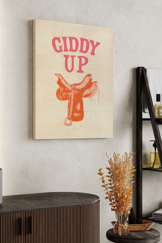 Howdy Cowgirl VI Wood Art Print - Oakavia