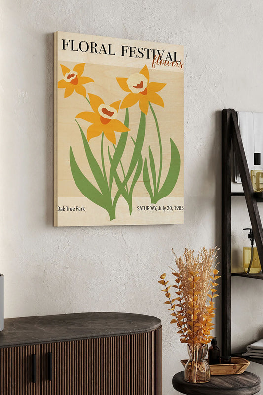 Floral Festival I Wood Art Print - Oakavia