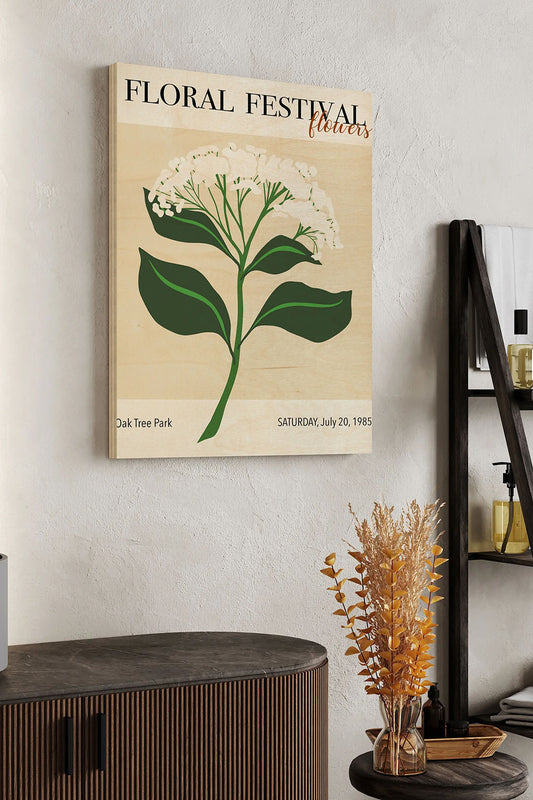 Floral Festival II Wood Art Print - Oakavia
