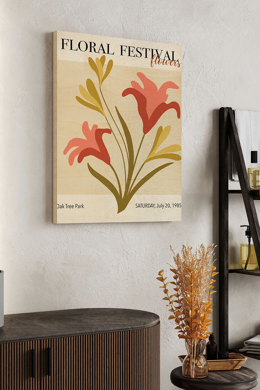 Floral Festival IV Wood Art Print - Oakavia