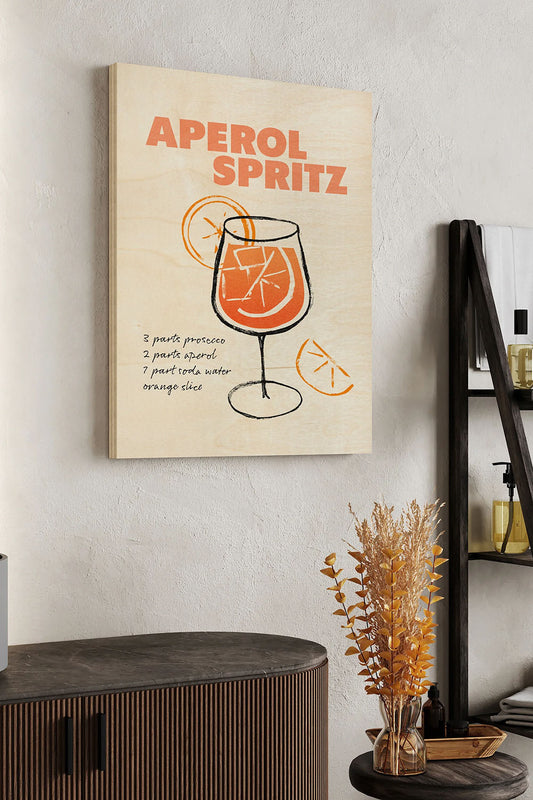 Hand Drawn Cocktails I Wood Art Print - Oakavia