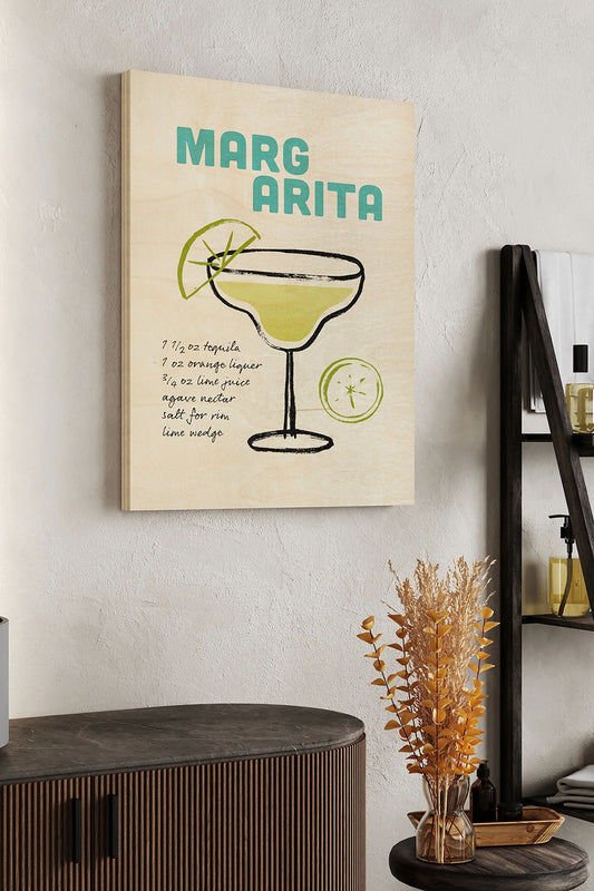 Hand Drawn Cocktails IV Wood Art Print - Oakavia