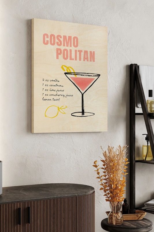 Hand Drawn Cocktails VI Wood Art Print - Oakavia