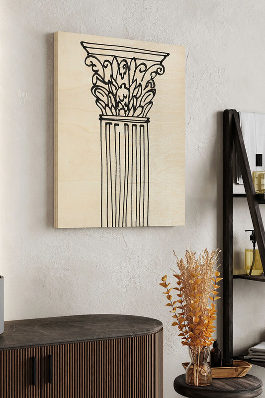 Ancient Column II Wood Art Print - Oakavia