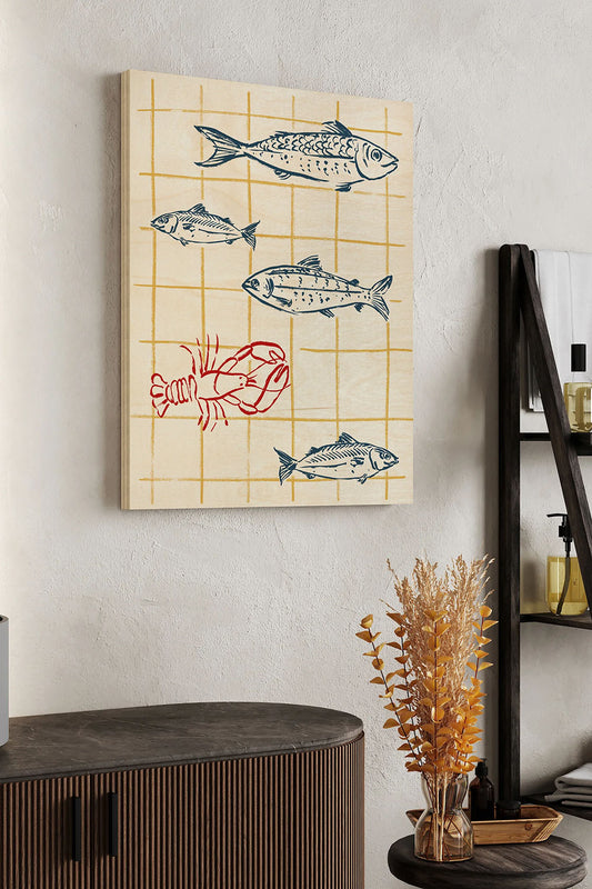 Salty Sea Friends II Wood Art Print - Oakavia
