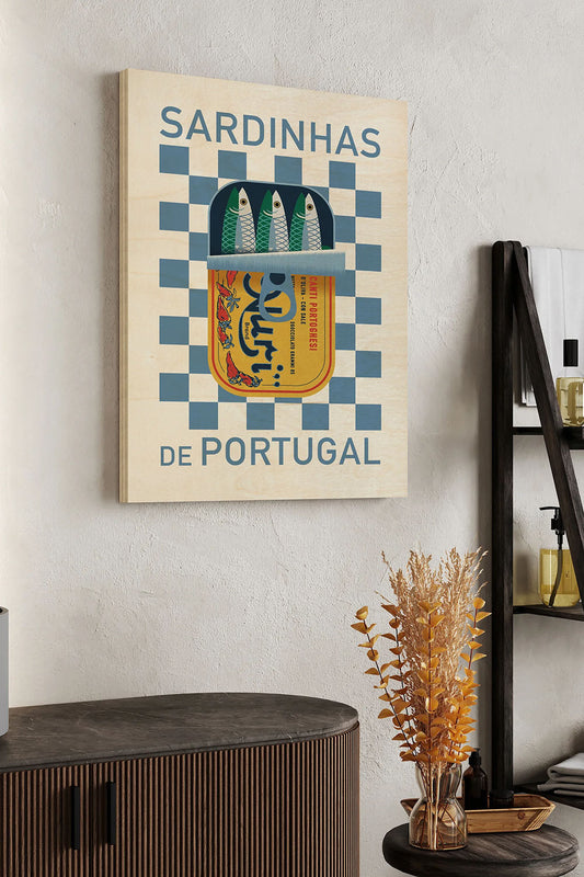 Sardinhas II Wood Art Print - Oakavia