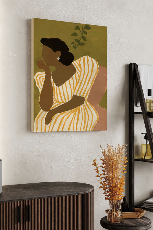 Puffy Sleeves II Wood Art Print - Oakavia