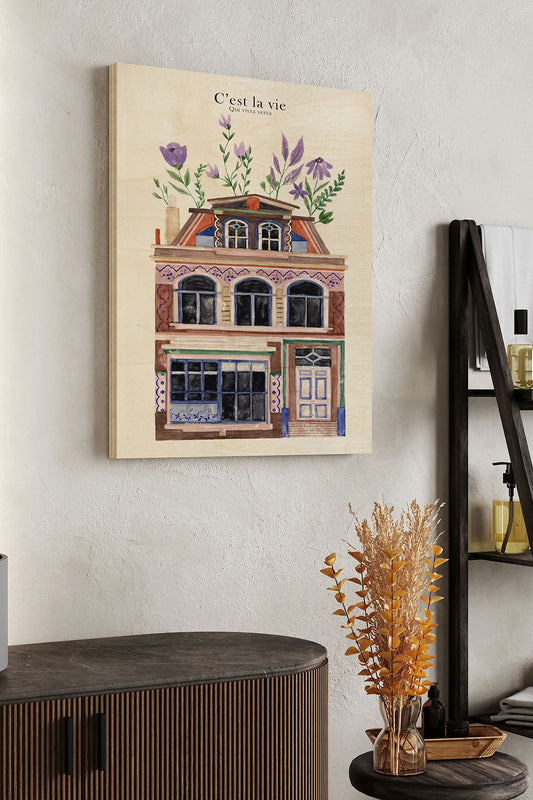Garden House I Wood Art Print - Oakavia