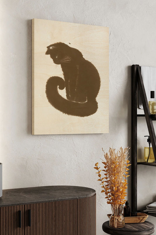 Black Cat Dream IV Wood Art Print - Oakavia