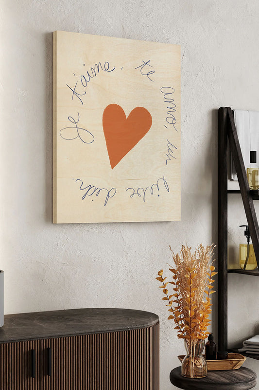 Lover Languages II Wood Art Print - Oakavia