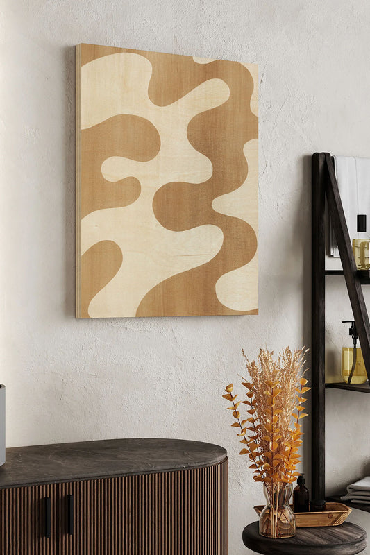 Sienna Ripples II Wood Art Print - Oakavia