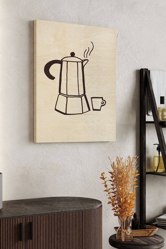 Cafecito II Wood Art Print - Oakavia