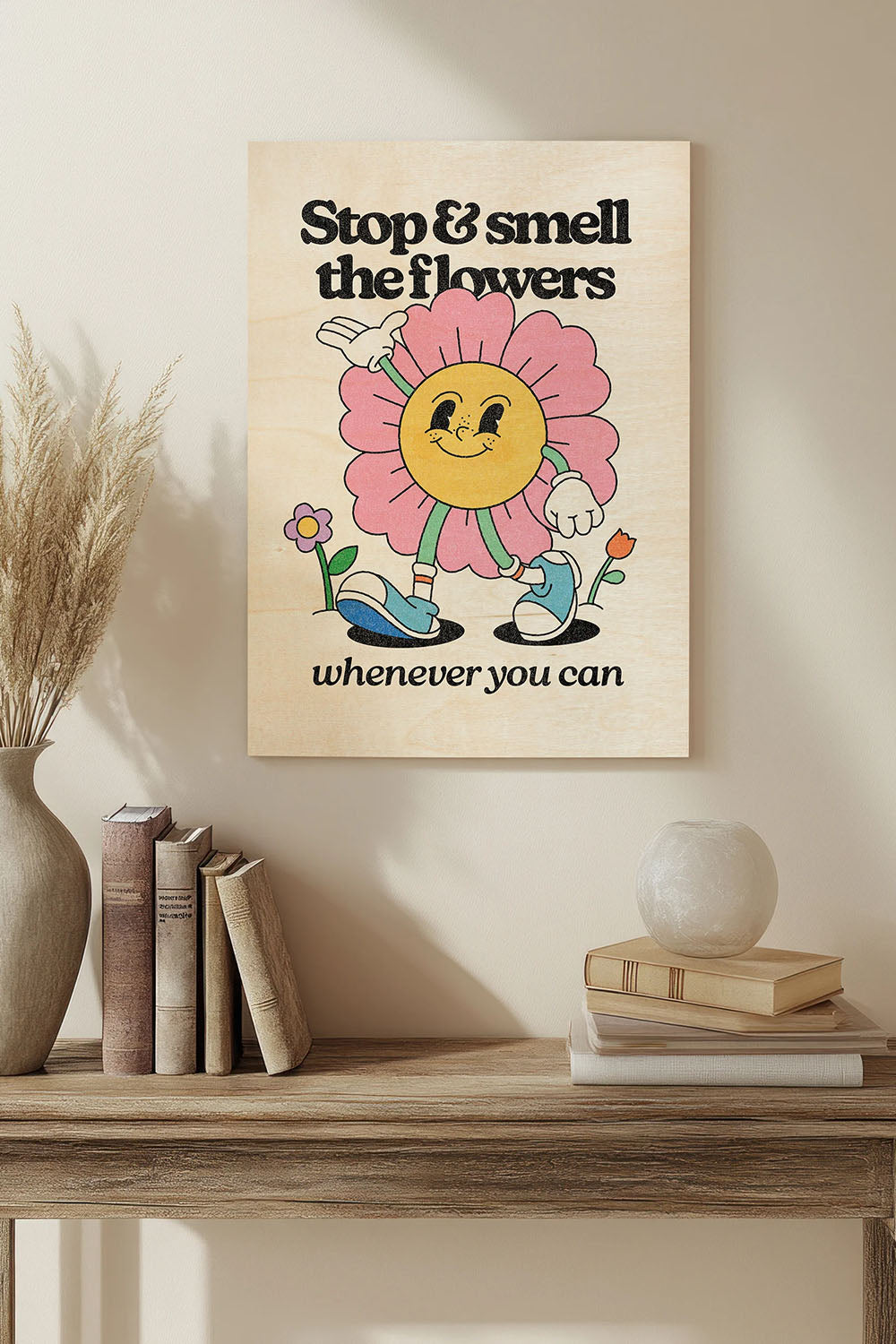 Retro Cartoon Character I Wood Art Print - Oakavia