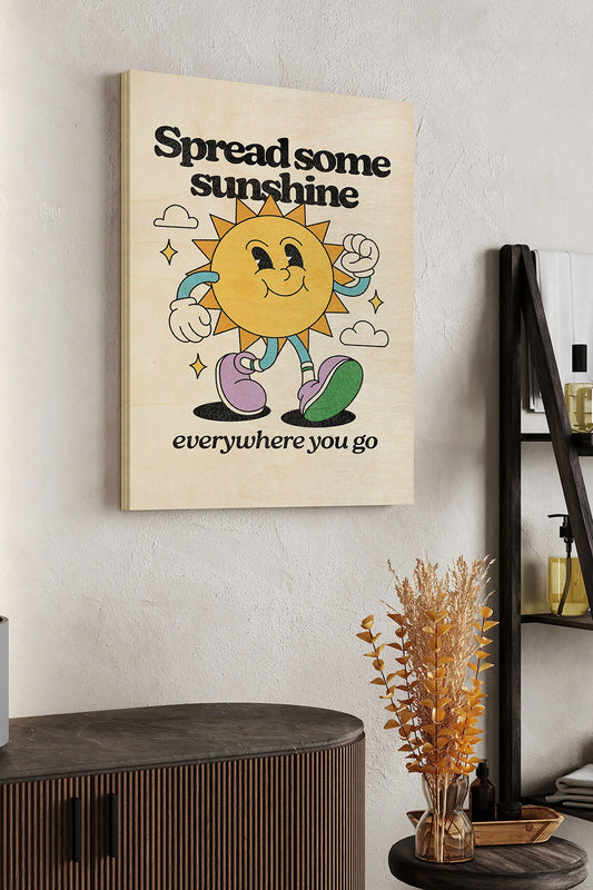 Retro Cartoon Character II Wood Art Print - Oakavia