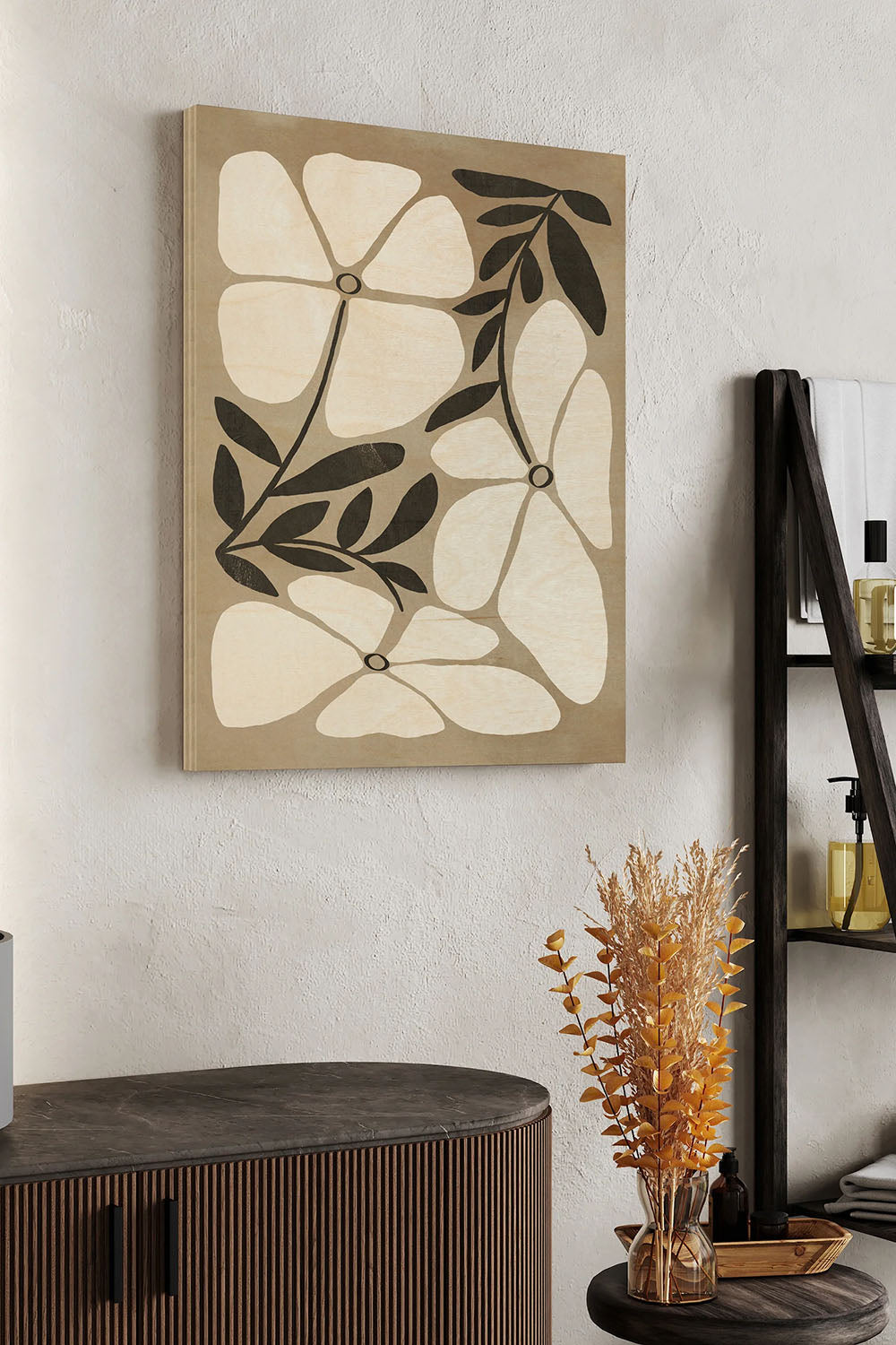 Melty Blooms I Wood Art Print - Oakavia