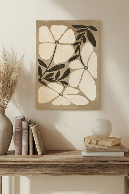 Melty Blooms I Wood Art Print - Oakavia