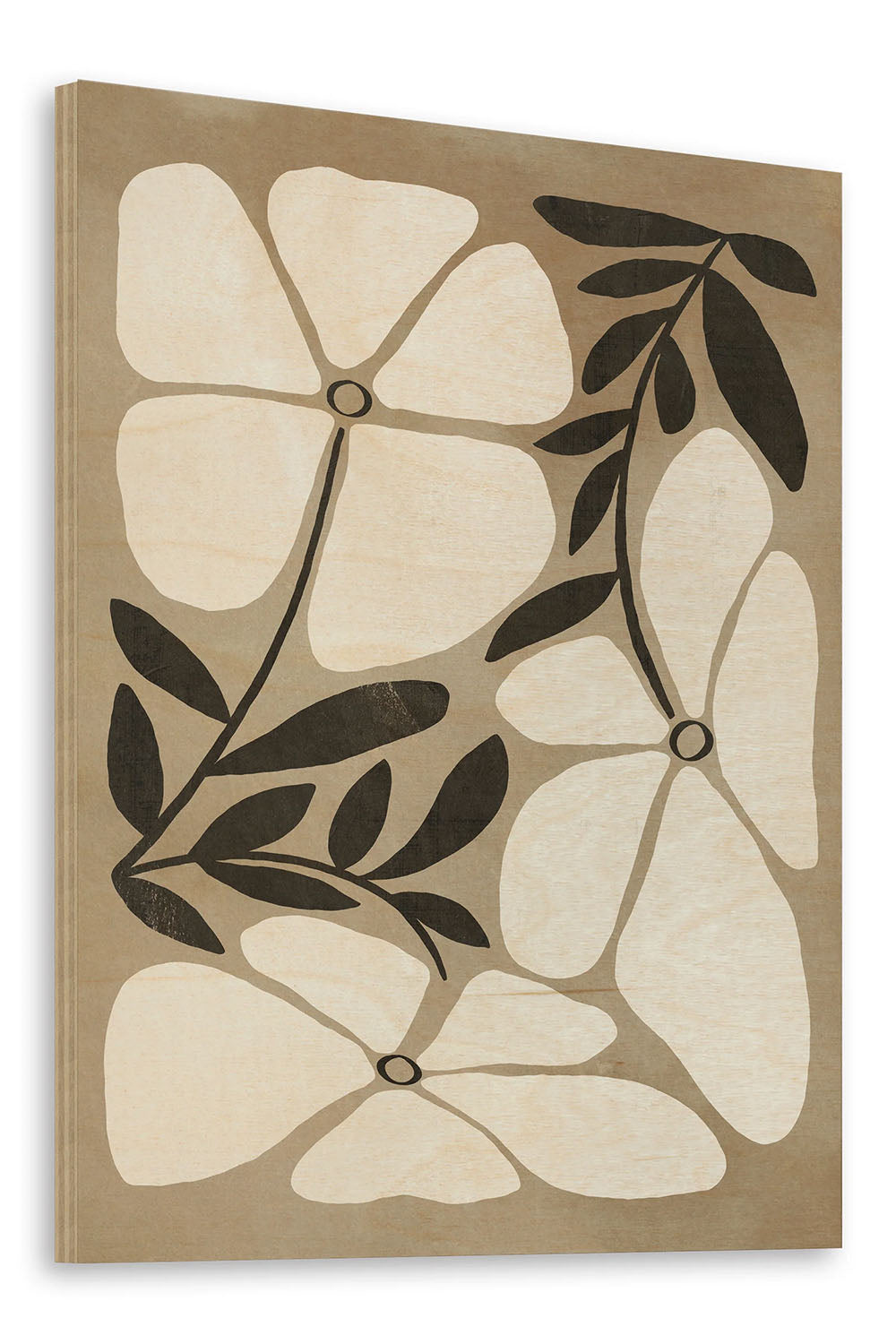 Melty Blooms I Wood Art Print - Oakavia