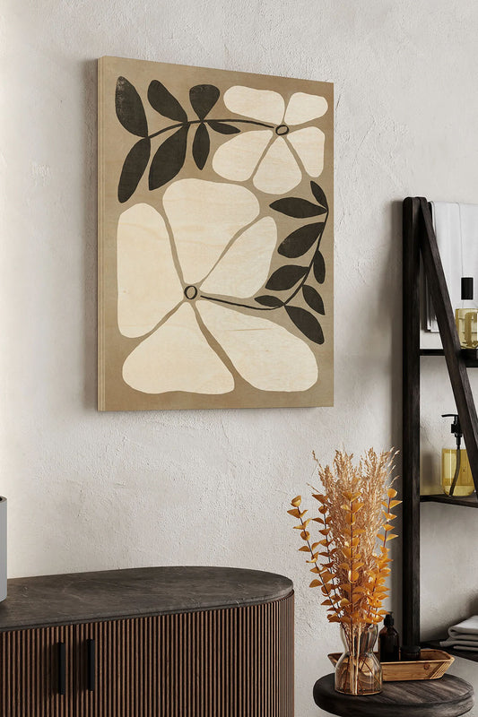 Melty Blooms II Wood Art Print - Oakavia