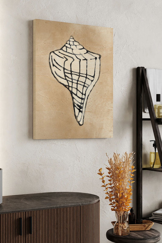 Assorted Embellished Shells I Wood Art Print - Oakavia