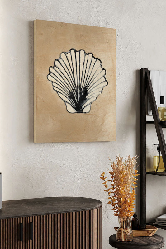 Assorted Embellished Shells III Wood Art Print - Oakavia
