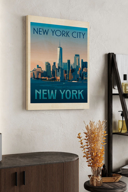 Retro Style Travel Poster II Wood Art Print - Oakavia
