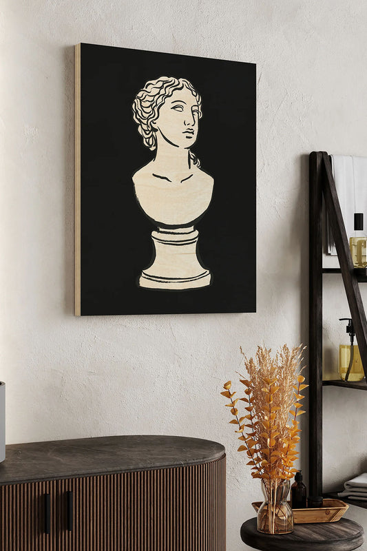 Greek Statuary I Wood Art Print - Oakavia