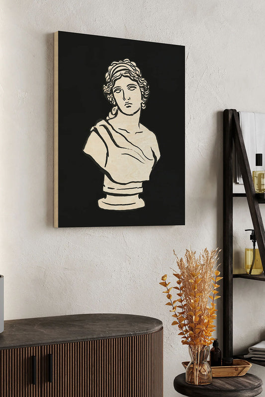 Greek Statuary II Wood Art Print - Oakavia