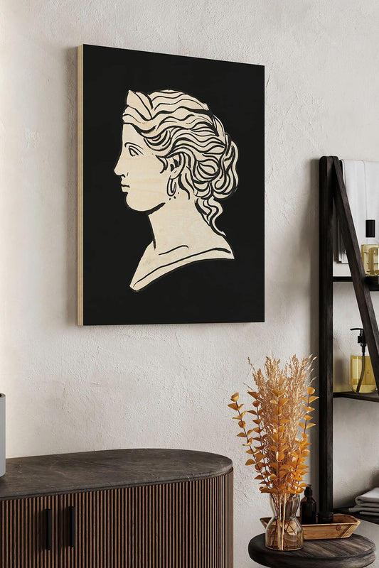 Greek Statuary IV Wood Art Print - Oakavia