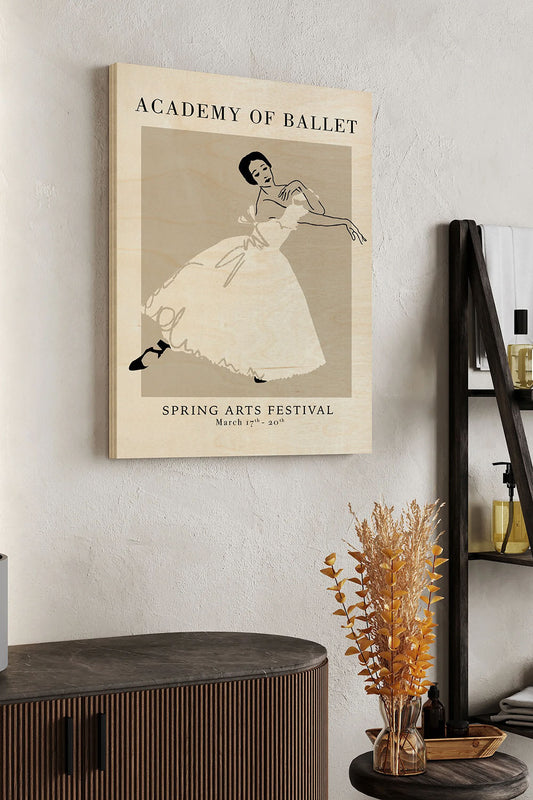 Ballet Academy Poster I Wood Art Print - Oakavia