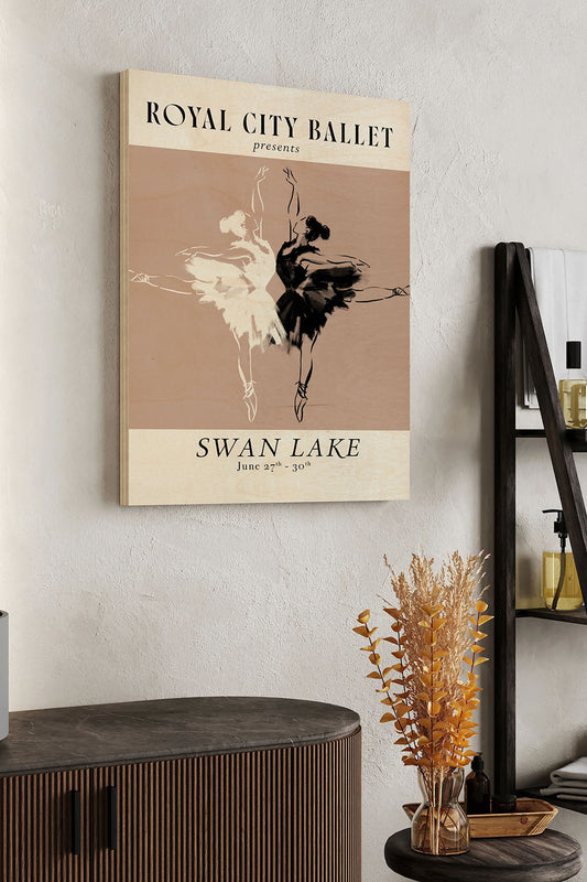 Royal Ballet Poster I Wood Art Print - Oakavia