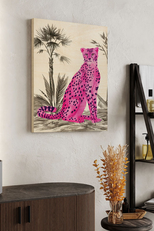 Neon Prowl I Wood Art Print - Oakavia