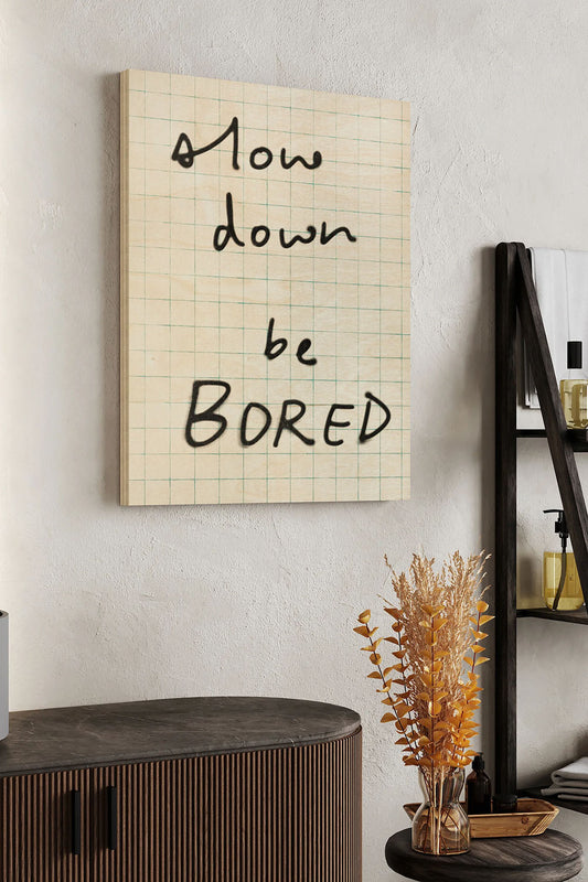 Bored Scrawl I Wood Art Print - Oakavia