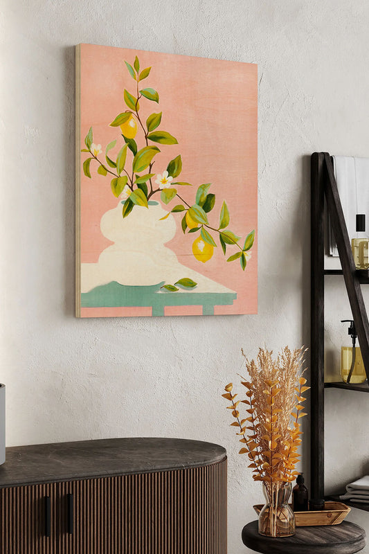 Afternoon Limoncello I Wood Art Print - Oakavia