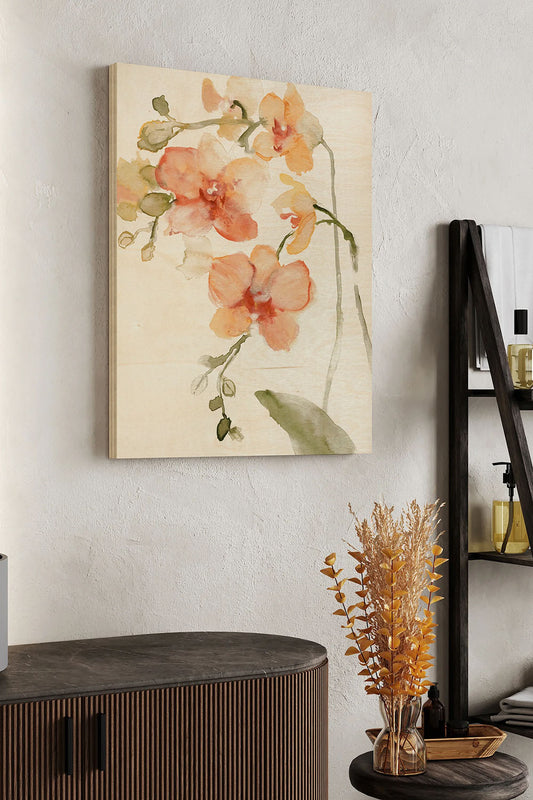Autumn Orchid ll Wood Art Print - Oakavia