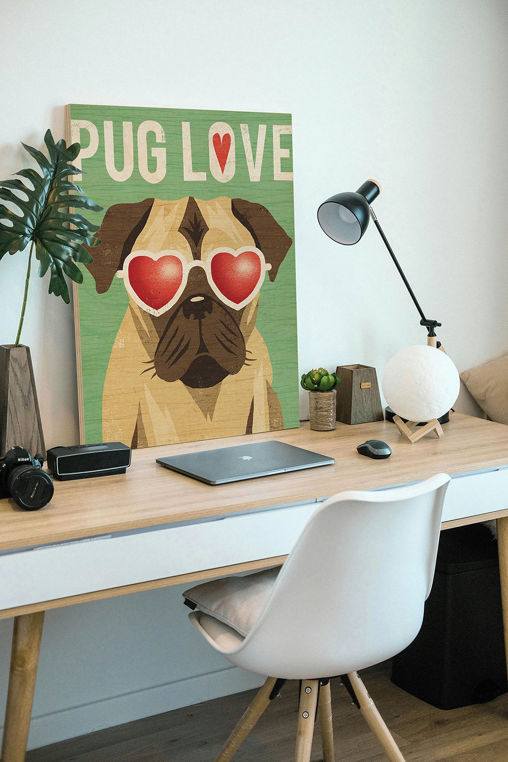 Beach Bums Pug I Love Print - Oakavia