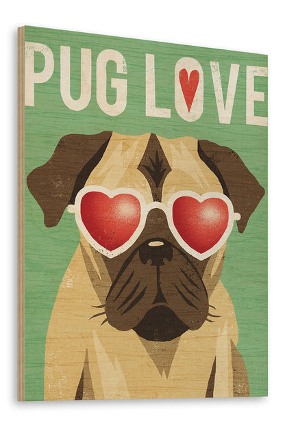 Beach Bums Pug I Love Print - Oakavia