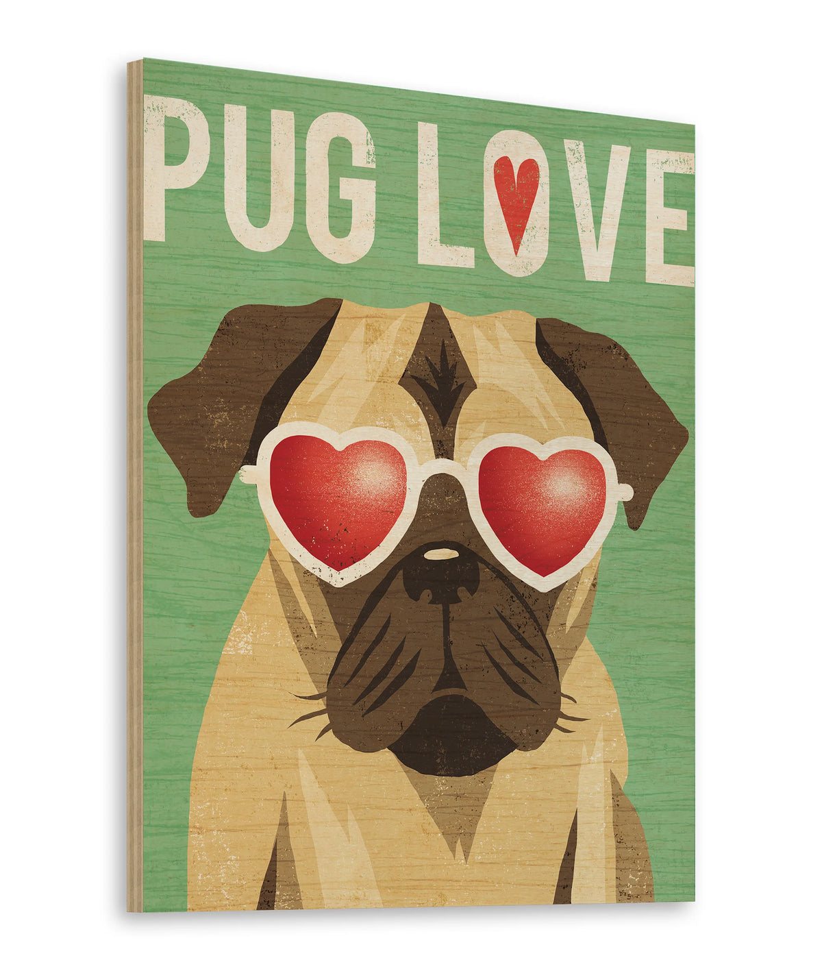 Beach Bums Pug I Love Print - Oakavia