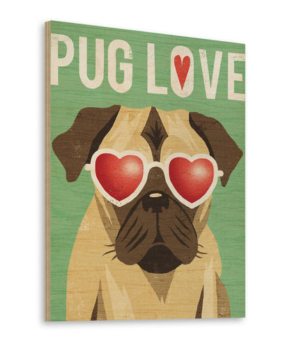 Beach Bums Pug I Love Print - Oakavia