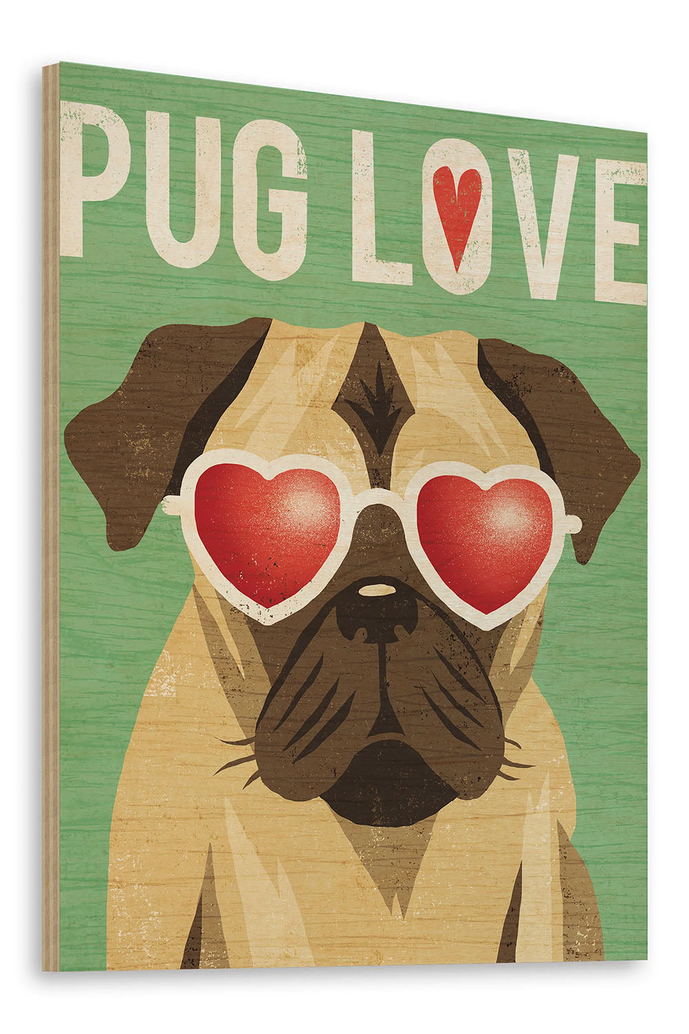 Beach Bums Pug I Love Print - Oakavia