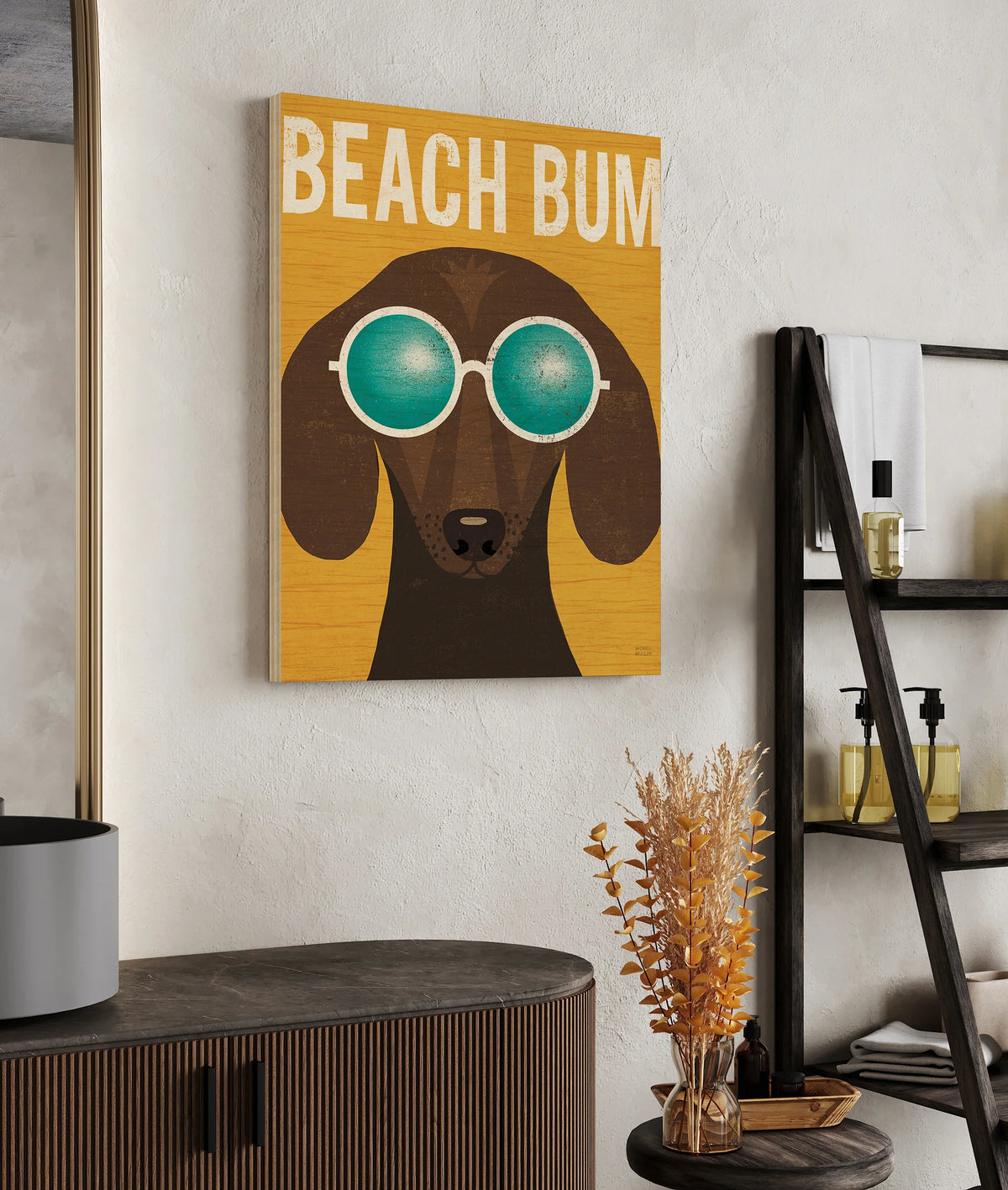 Beach Bums Dachshund I Bum Print - Oakavia