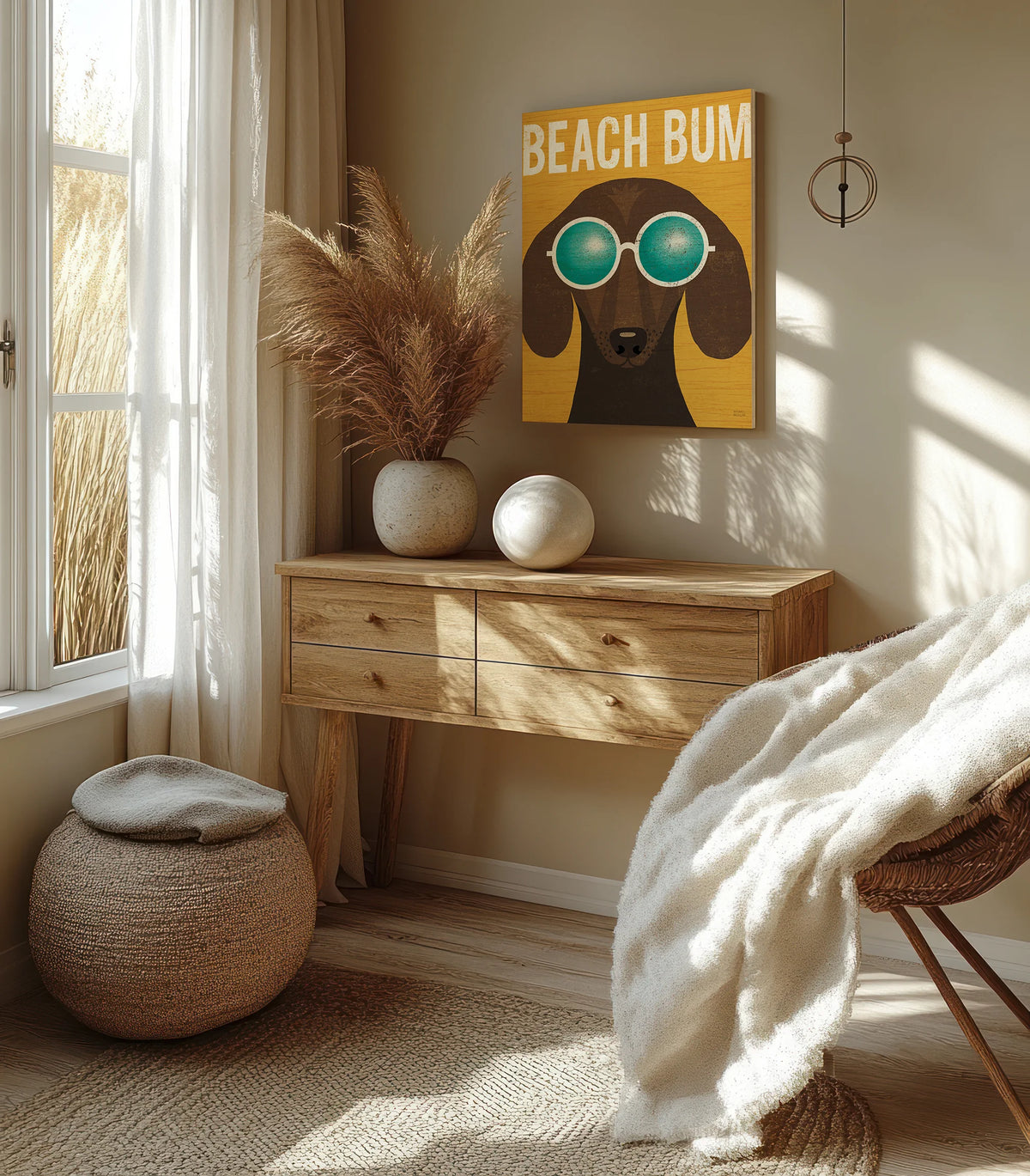 Beach Bums Dachshund I Bum Print - Oakavia
