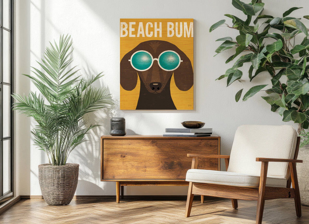 Beach Bums Dachshund I Bum Print - Oakavia