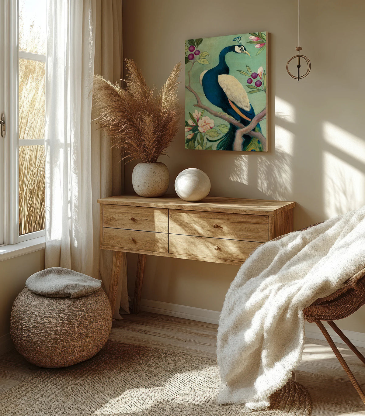 Pretty Peacock I Print - Oakavia