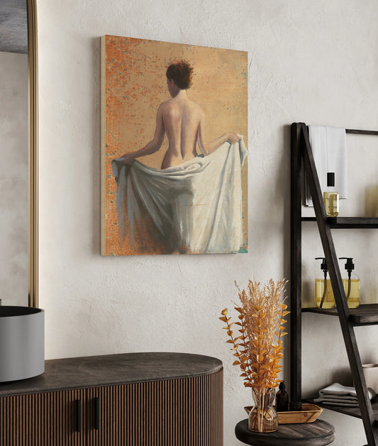 After the Bath Coral Print - Oakavia