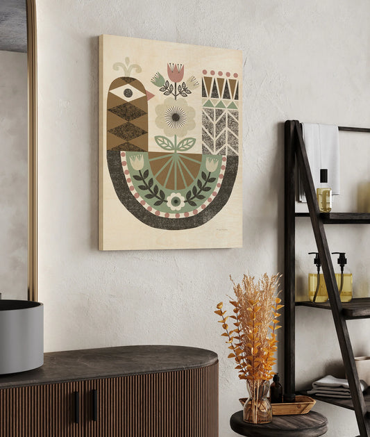 Folk Lodge Bird Hygge Print - Oakavia