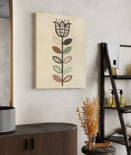 Folk Lodge Floral Hygge Print - Oakavia